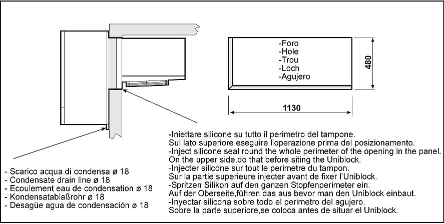 Equipo Frigorifico Compacto de pared tipo MOCHILA